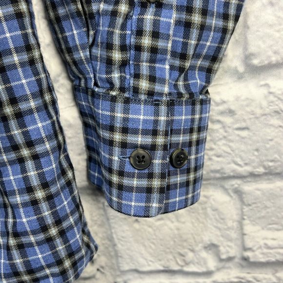 Lot Of 2 Johnnie O Men Blue Hangin Shelf Flannel Button Plaid Long Sleeve Medium - Picture 16 of 16